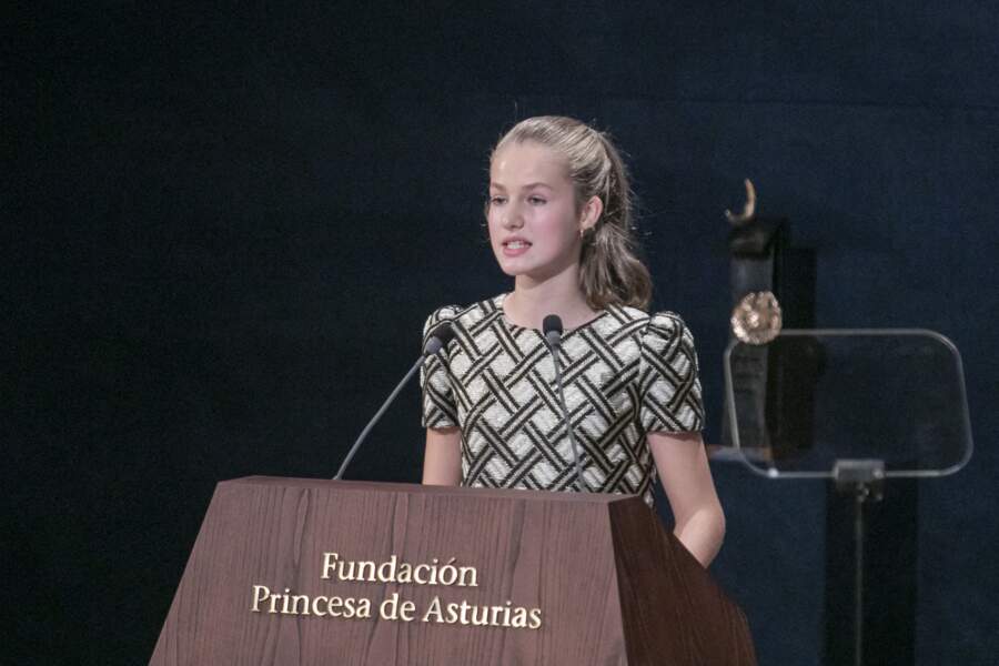 La princesse Leonor a pris la parole devant l'assemblée pour son discours annuel, le 22 octobre
