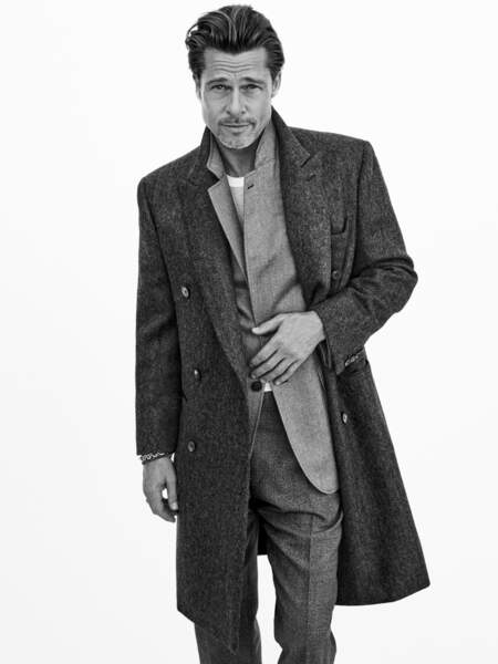 Brad Pitt pose pour la collection Tailoring Legends de Brioni, pour l'automne hiver 2020