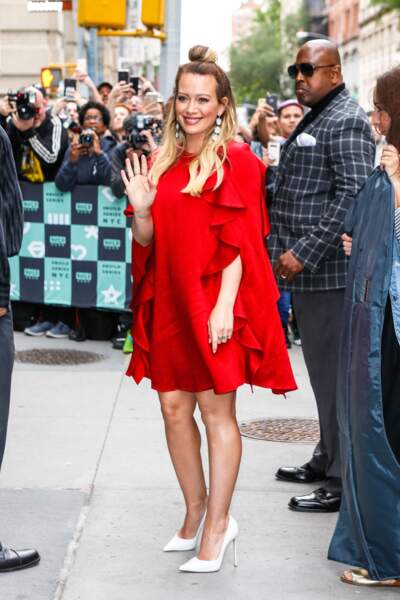 Hilary Duff devant les studios AOL Build Series pour faire la promotion de la saison 5 de la série "Younger", à New York, le 5 juin 2018.