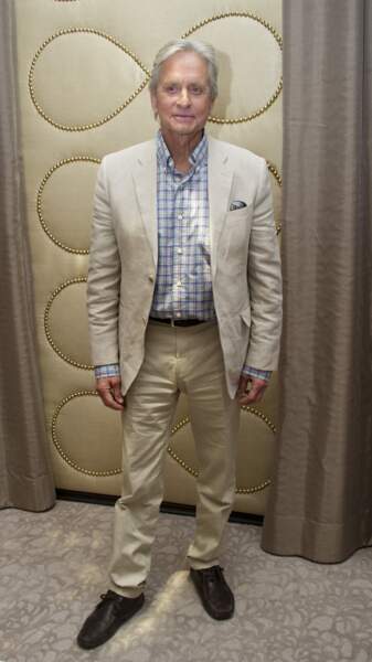 Michael Douglas au photocall du film " Last Vegas " au Aria Hotel, à Las Vegas, le 19 octobre 2013.