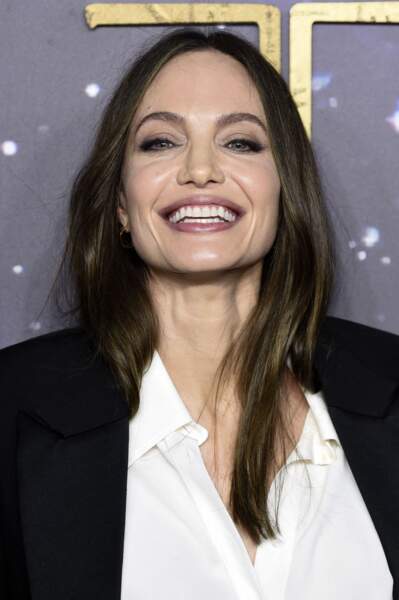 Angelina Jolie au photocall de la première du film Les Eternels (Eternals) au cinéma BFI Imax de Londres le 27 octobre 2021.