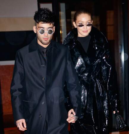 Zayn Malik and Gigi Hadid dans un look Matrix en 2018