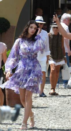 Deva Cassel lors d'une séance photo à Portofino, en Italie, le 1er juillet 2021.