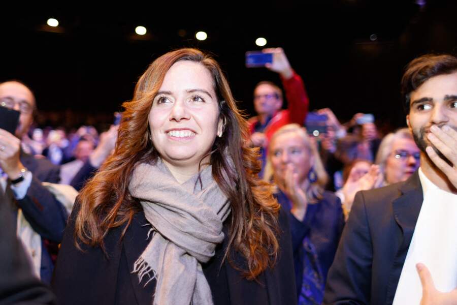 Sarah Knafo, conseillère politique d'Éric Zemmour a assisté au rassemblement de ce dernier à Nantes, le 29 octobre 2021.