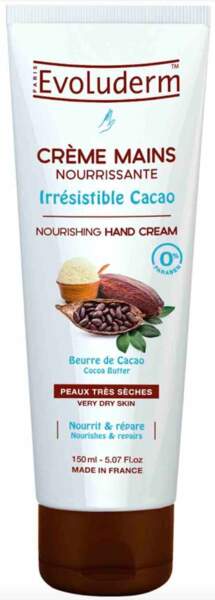 Crème Mains Nourrissante Irrésistible Cacao, Evoluderm, 150ml – 2,25€ 
