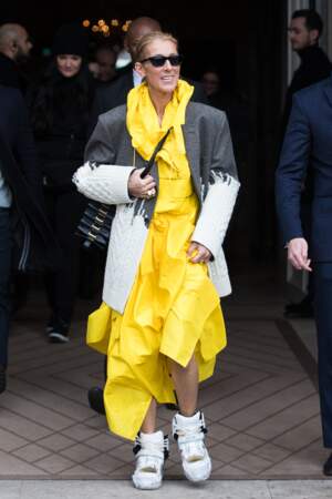 Céline Dion dans un look streetstyle en 2019