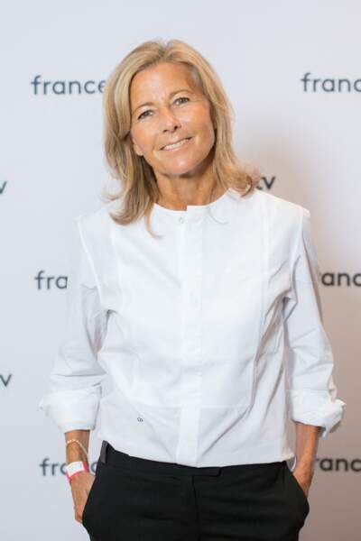 Claire Chazal lors de la conférence de presse de rentrée de France Télévisions à Paris, le 24 août 2021.