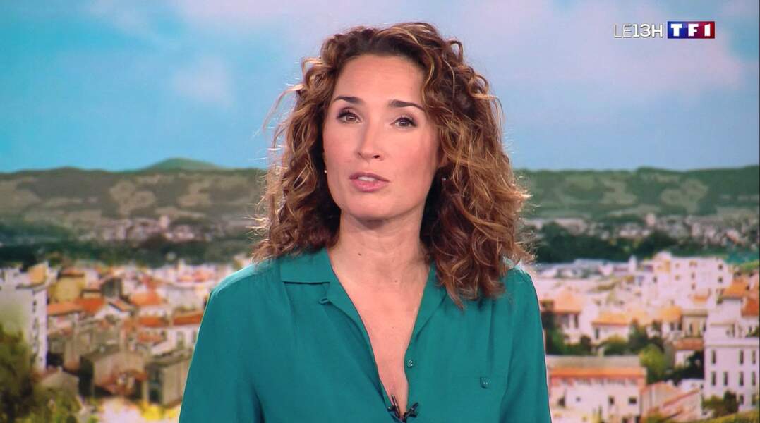Marie-Sophie Lacarrau sur le plateau de TF1 le 4 janvier 2020 à Paris