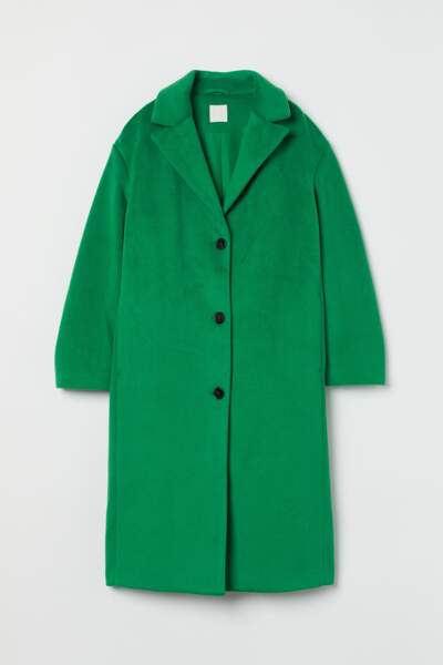 Manteau droit longueur mi-mollet, H&M, 59,99€
