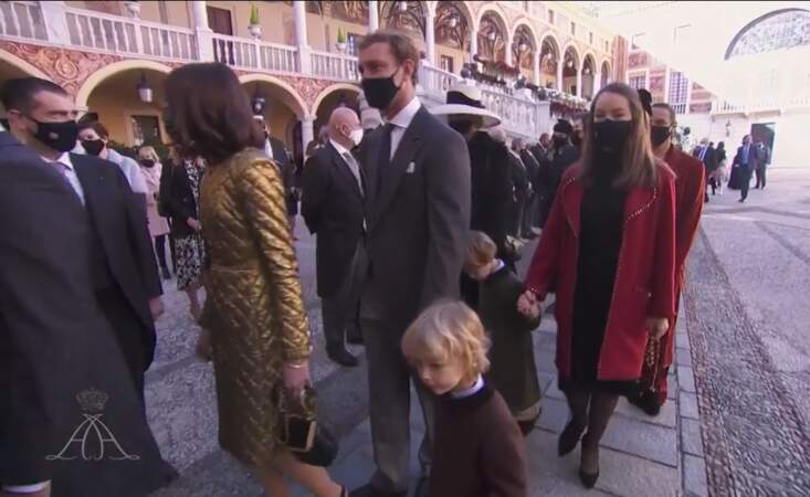 Les enfants de Pierre Casiraghi étaient eux aussi présents en ce jour de fête nationale de Monaco le 19 novembre.