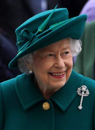 La reine Elisabeth II au Parlement écossais, le 2 octobre 2021