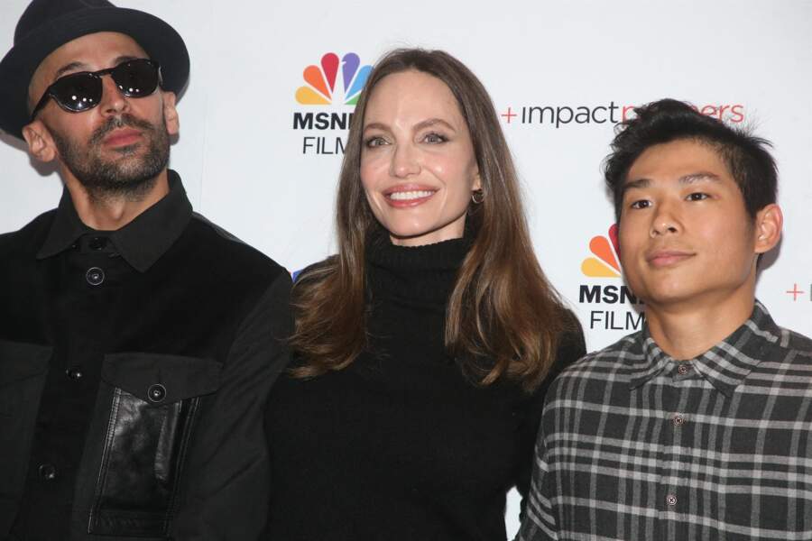 JR, Angelina Jolie et Pax Jolie-Pitt à Los Angeles.