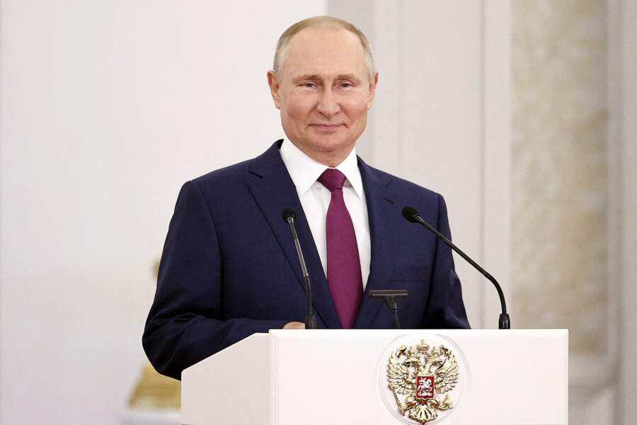 Le président russe Vladimir Poutine, à Moscou, lors de sa rencontre au Kremlin avec les athlètes russes des Jeux Olympiques de Tokyo, le 30 juin 2021