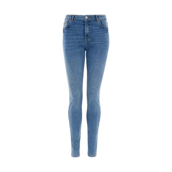 Jean skinny taille haute en coton biologique, Primark cares, 13€ 