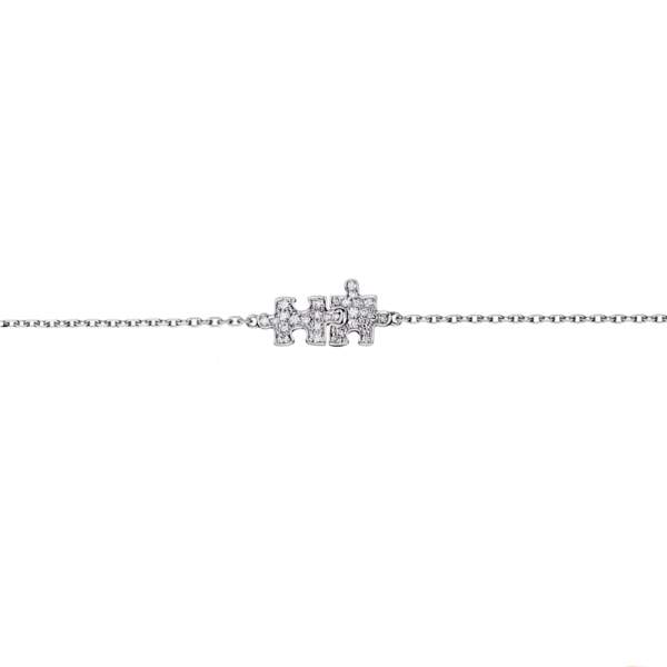 Bracelet en or blanc et diamants, Mini-Puzzle, Akillis, 
1.670 €