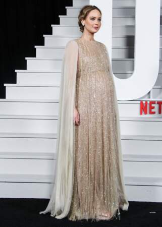 Jennifer Lawrence apparaît enceinte à la première du film "Don't Look Up".