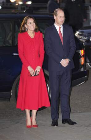 Kate Middleton et le prince William radieux et très souriants, le 8 décembre 2021.