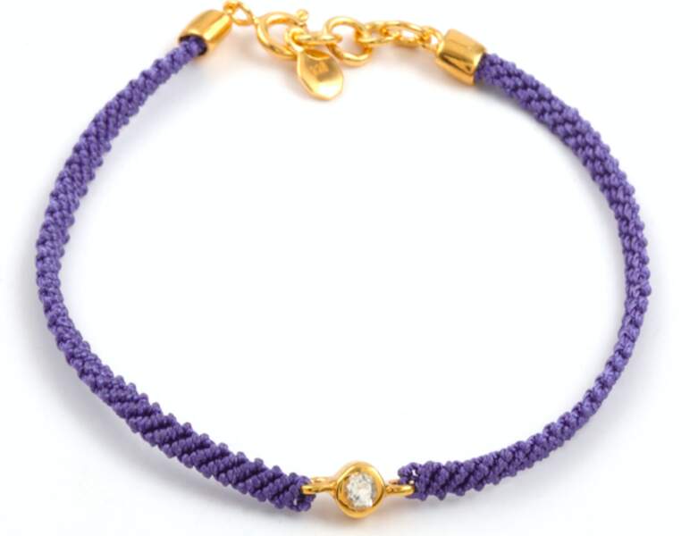 Bracelet femme lavande - Argent 925 doré, Sentiments Bijoux, 39€
