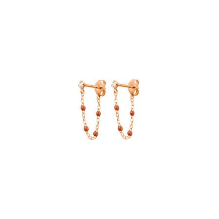 Boucles d'oreilles fauve Gigi Suprême, or rose, diamants, Gigi Clozeau, 595€