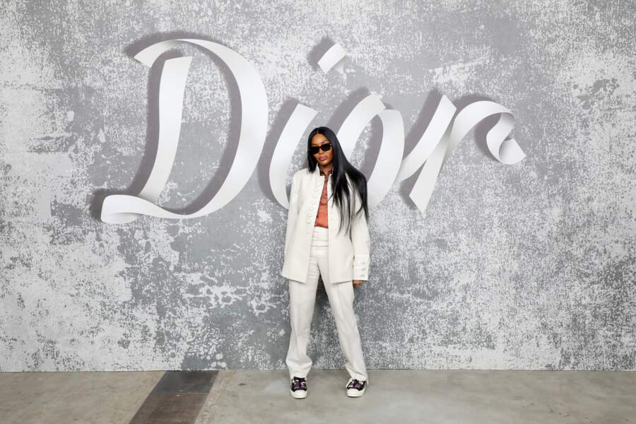 Naomi Campbell au défilé Dior Hommes Automne-Hiver 2021/2022