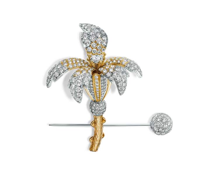 Broche Orchidée en or jaune et platine sertie de diamants, Jean Schlumberger pour Tiffany & Co., prix sur demande