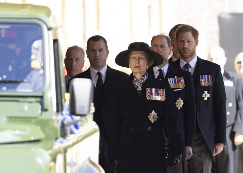 Prince Harry at Prince Philip's funeral.