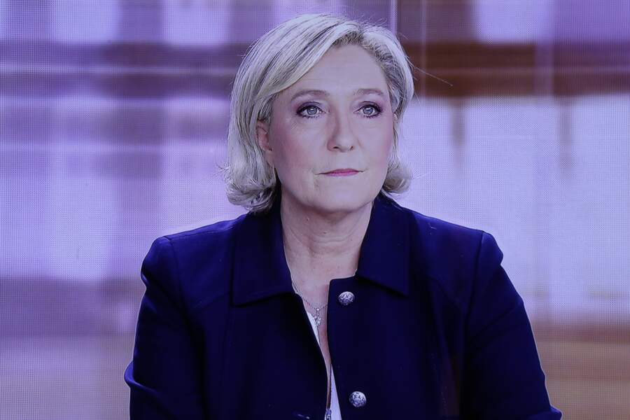 Marine Le Pen en 2017, lors du débat