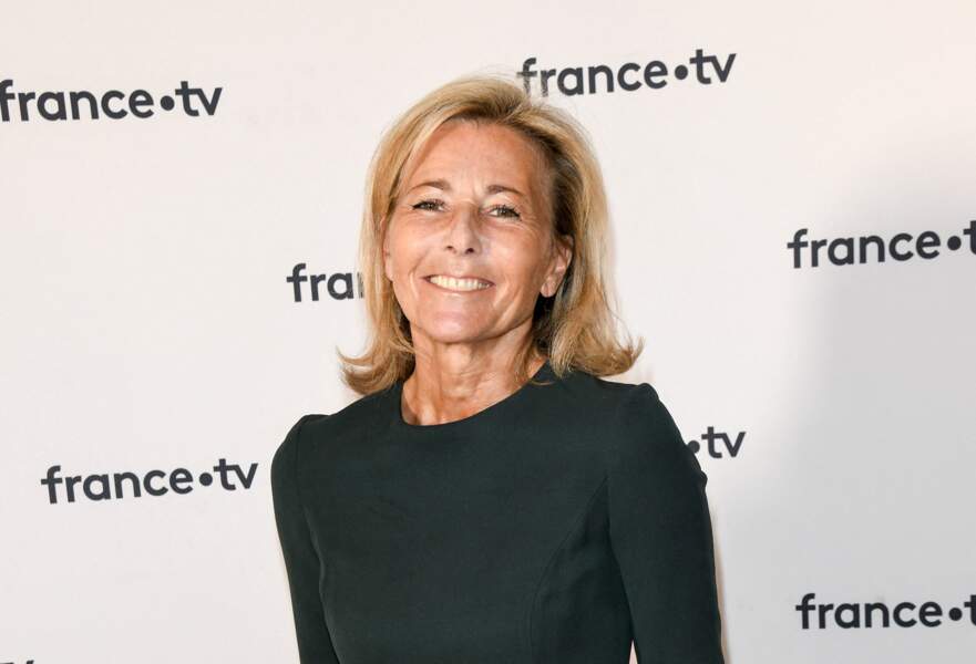 Claire Chazal au photocall de la conférence de presse de France 2 au théâtre Marigny, à Paris, le 18 juin 2019.