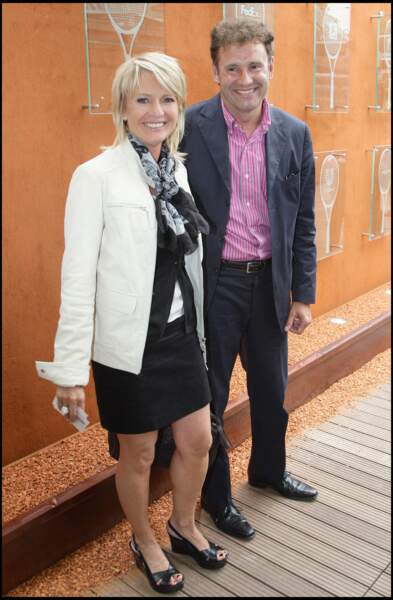 Pierre Sled et Sophie Davant en 2008, à Roland Garros