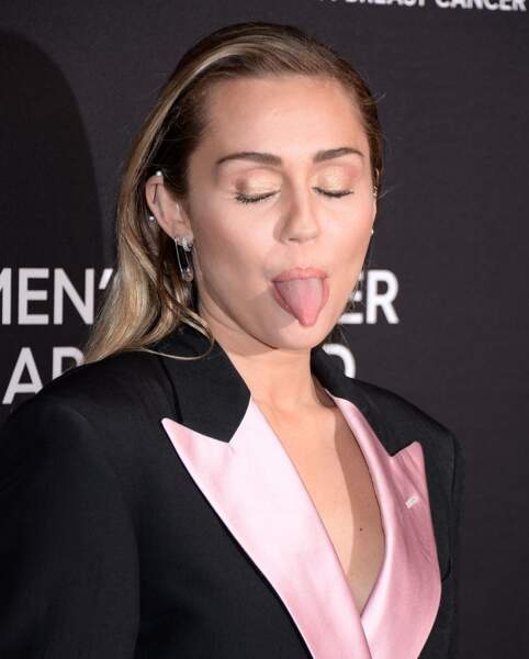 Miley Cyrus est aussi une adepte des mimiques 