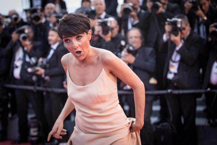 Florence Foresti très expressive lors du 70ème Festival de Cannes en 2017