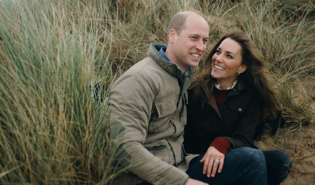 Kate Middleton en caban et jean avec le prince William pour leur dix ans de mariage en 2021
