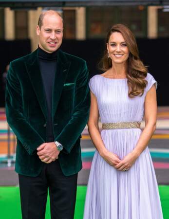 Kate Middleton et son époux, le prince William, lors de la première cérémonie de remise des prix Earthshot en octobre 2021.