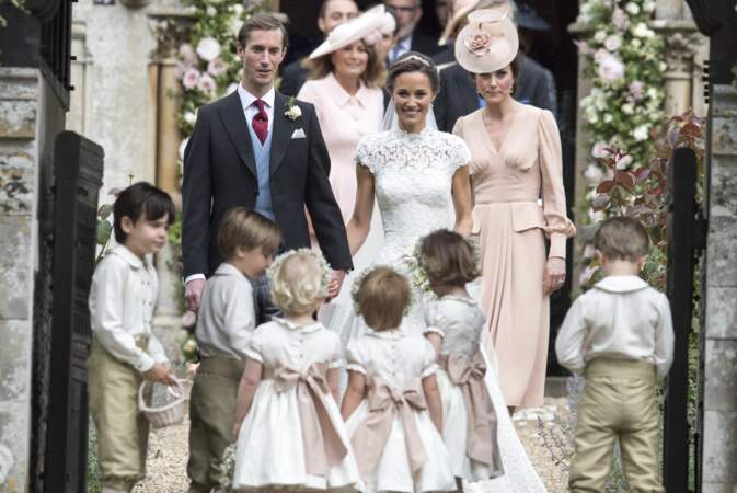Kate Middleton au mariage de sa sœur, Pippa, avec James Matthews, en 2017.