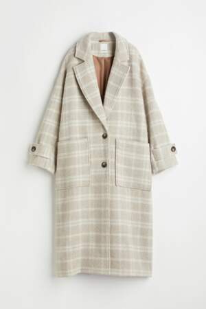 Manteau en laine mélangée, H&M Premium Selection, 179€ soldé 99,99€