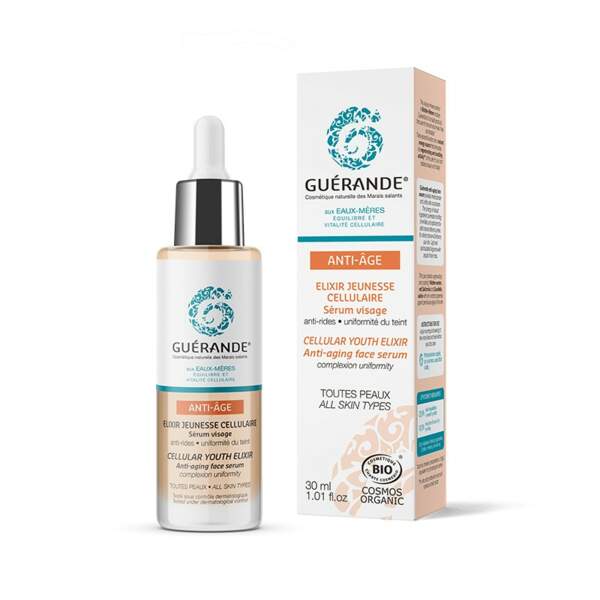 Elixir Jeunesse Cellulaire, Guerande Cosmetics, 35,90 € (guerande-cosmetics.com).