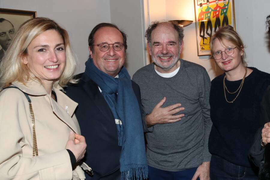 Le couple François Hollande et Julie Gayet à la première de la pièce "Rimbaud en feu"