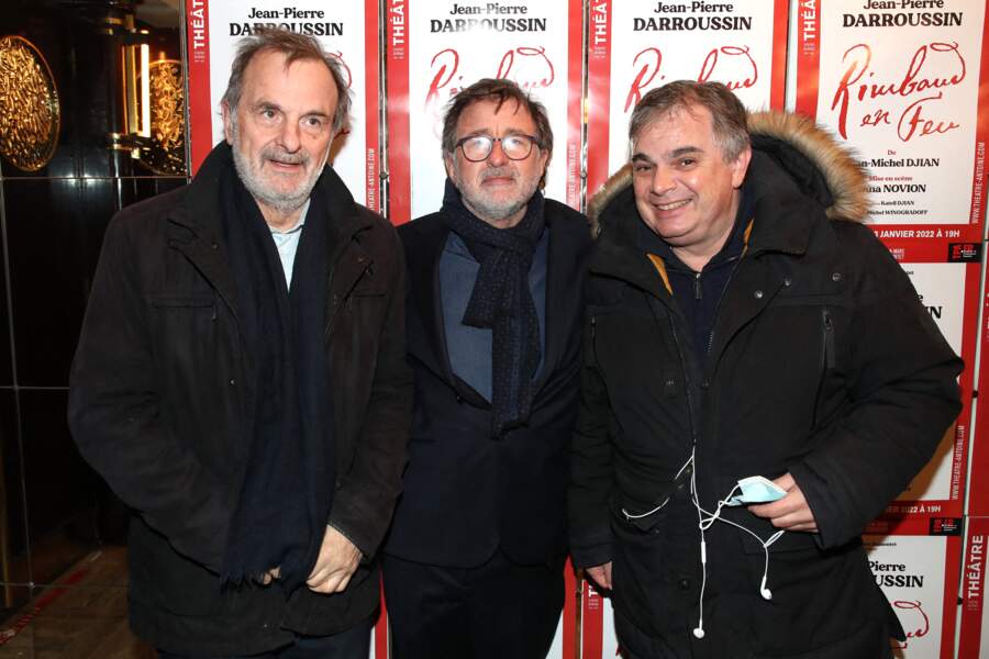 François Carenco, Jean-Michel Djian et Alexandre Jardin au théâtre Antoine à Paris