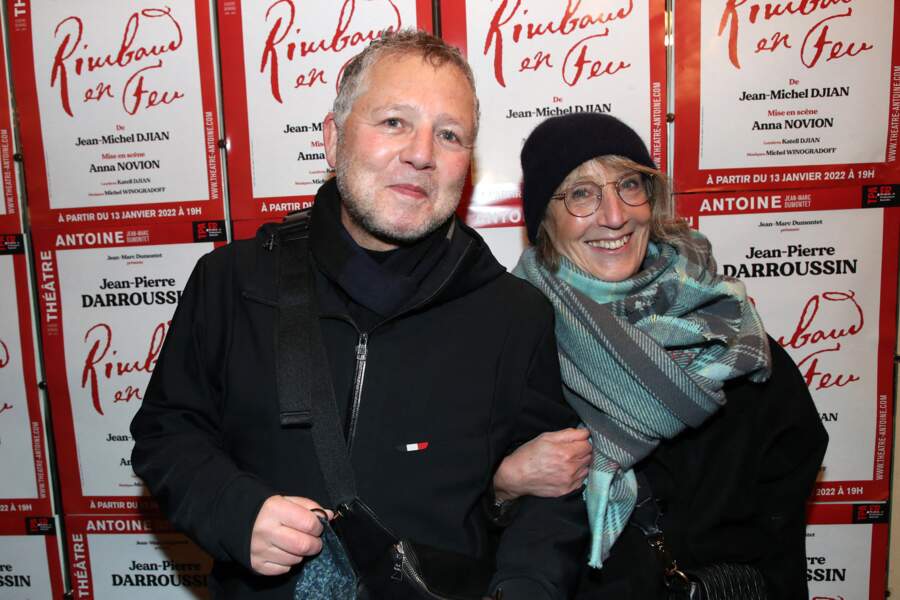 Emmanuel Hirsch et sa femme Sylvie au théâtre Antoine à Paris 