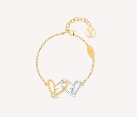 Bracelet en métal doré et argent Fall in Love, Louis Vuitton, 325€