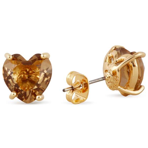 Boucles d'oreilles tiges pierre cœur La Diamantine, Les Néréides, 50€ 
