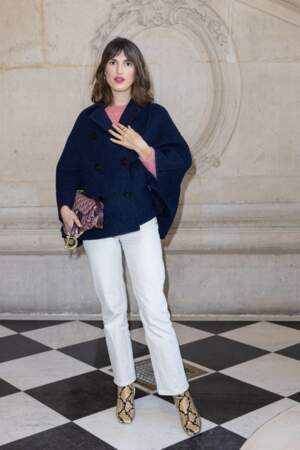 Jeanne Damas lors du photocall du défilé Dior Haute Couture Printemps/Été 2022