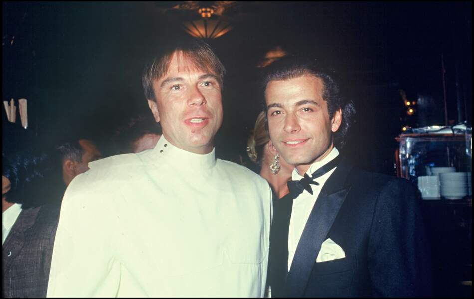 Thierry Mugler en 1987 avec Alexandre Zouari