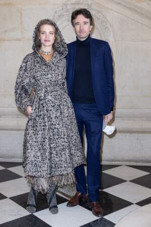 Natalia Vodianova et son mari Antoine Arnault lors du photocall du défilé Dior Haute Couture Printemps/Été 2022