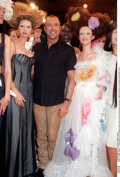 Thierry Mugler en 1999 avec Audrey Marney et Ivanka Trump