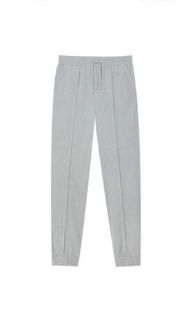 Pantalon jogging blanc avec fente cheville