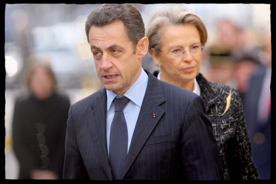 Michèle Alliot-Marie et Nicolas Sarkozy (2008)