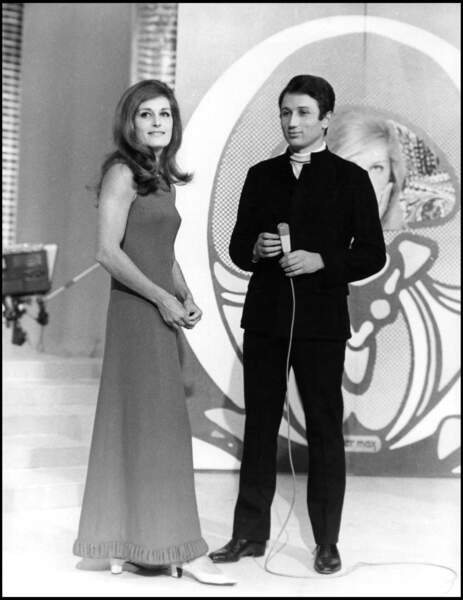 Dalida et son ami Michel Drucker (1967)