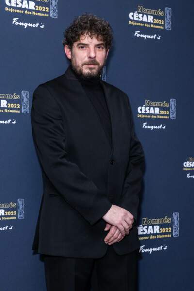 Damien Bonnard au photocall du déjeuner des nommés aux César 2022 à Paris, le 6 février 2022. Il est nommé pour un César du meilleur acteur, pour son rôle dans Les Intranquilles.