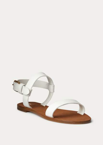 Sandales plates en cuir, Polo Ralph Lauren, 299€